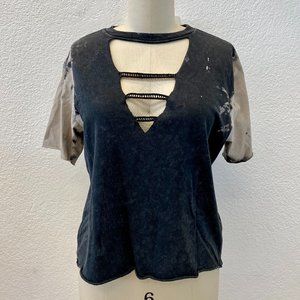 Washed Black Tie-Dye Tee